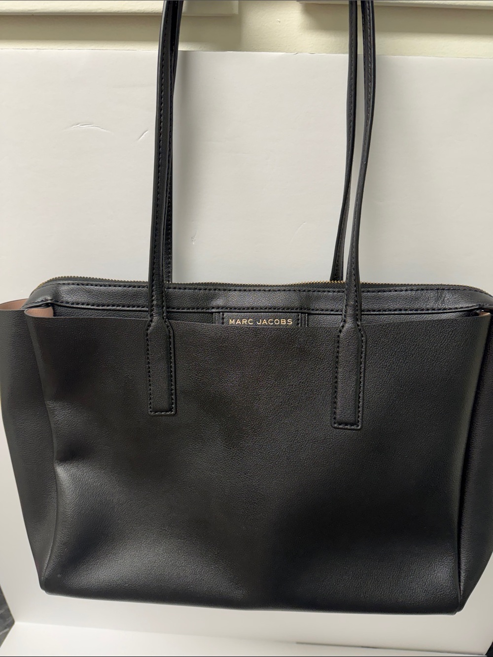 Marc Jacobs Structured Black Leather Tote